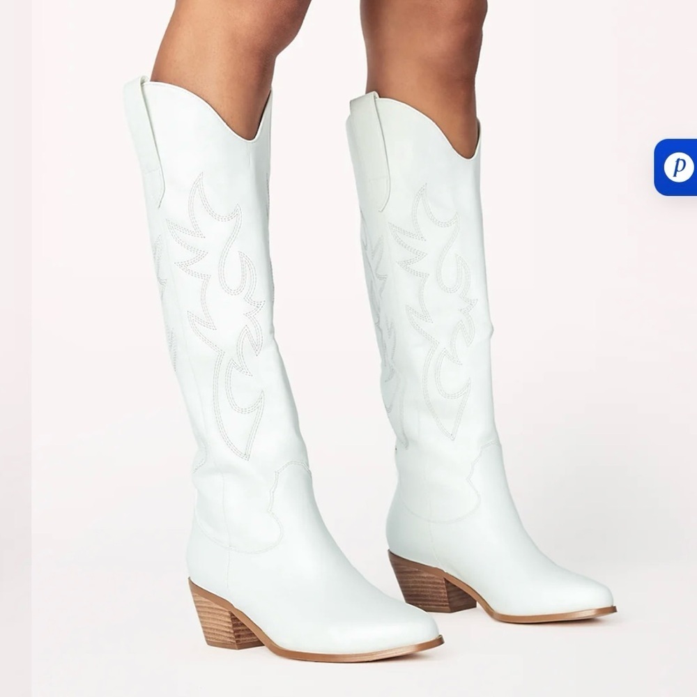 Bellini Urson White Western Style Boots 6 - Picture 3 of 16